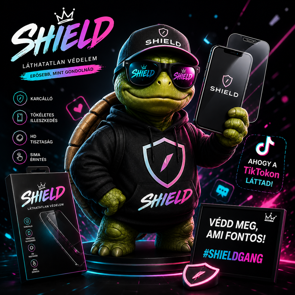 SHIELD kijelzővédő fólia